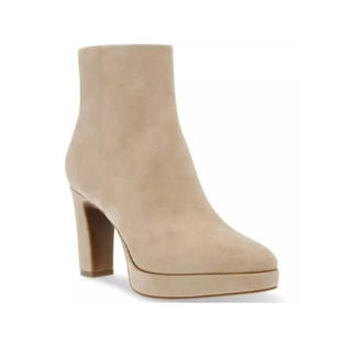 Anne Klein ANNE KLEIN Womens Beige Goring Padded Jailene Almond Toe Block Heel Zip-Up Dress Booties 11 M Anne Klein ANNE KLEIN Womens Beige Goring Padded Jailene Almond Toe Block Heel Zip-Up Dress Booties 11 M