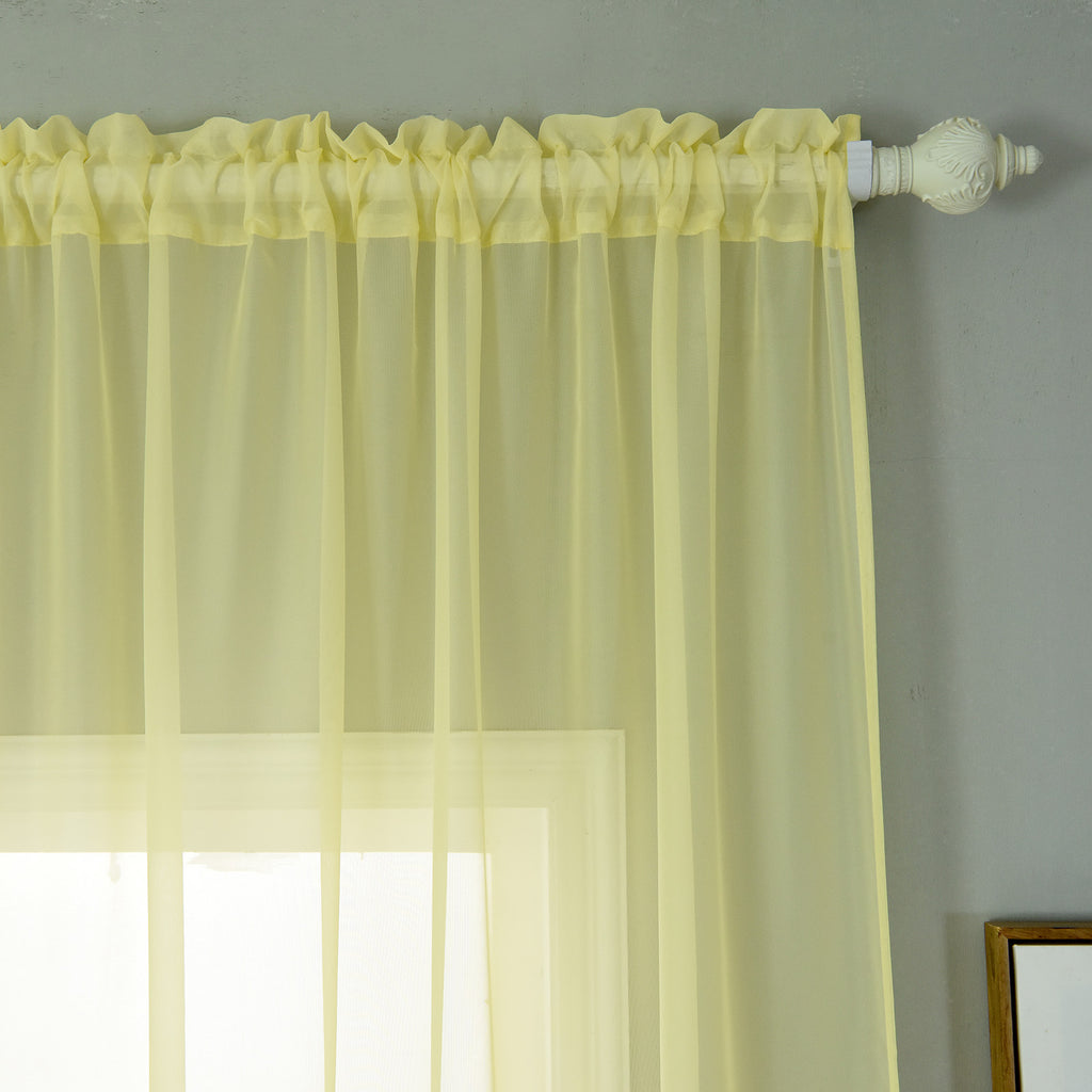 Efavormart 2 Panels Sheer Organza Window Dry With Rod Pocket Efavormart 2 Panels Sheer Organza Window Dry With Rod Pocket Treatment Curtain For Decoration 52 Wx108 L