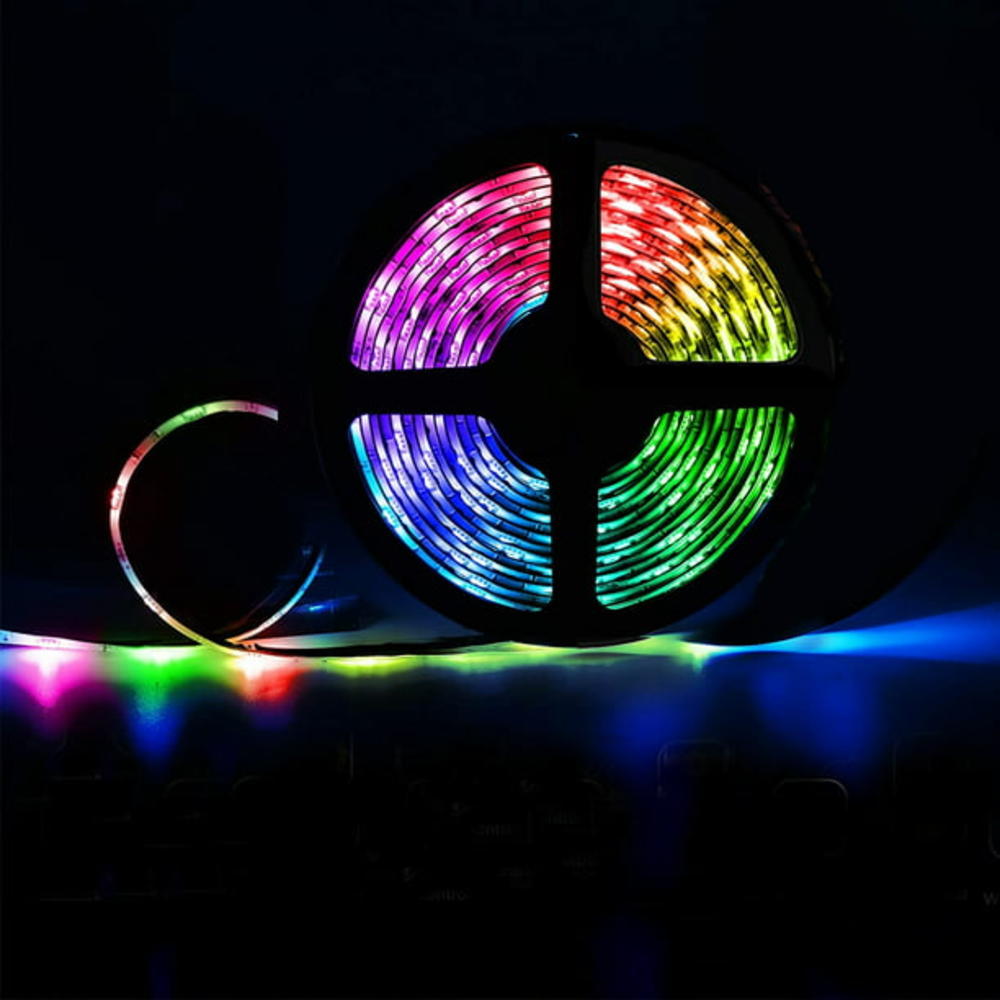 Emerald 15FT LED Strip Lights, Colored USB TV Backlight with Remote, 16 Color Lights
