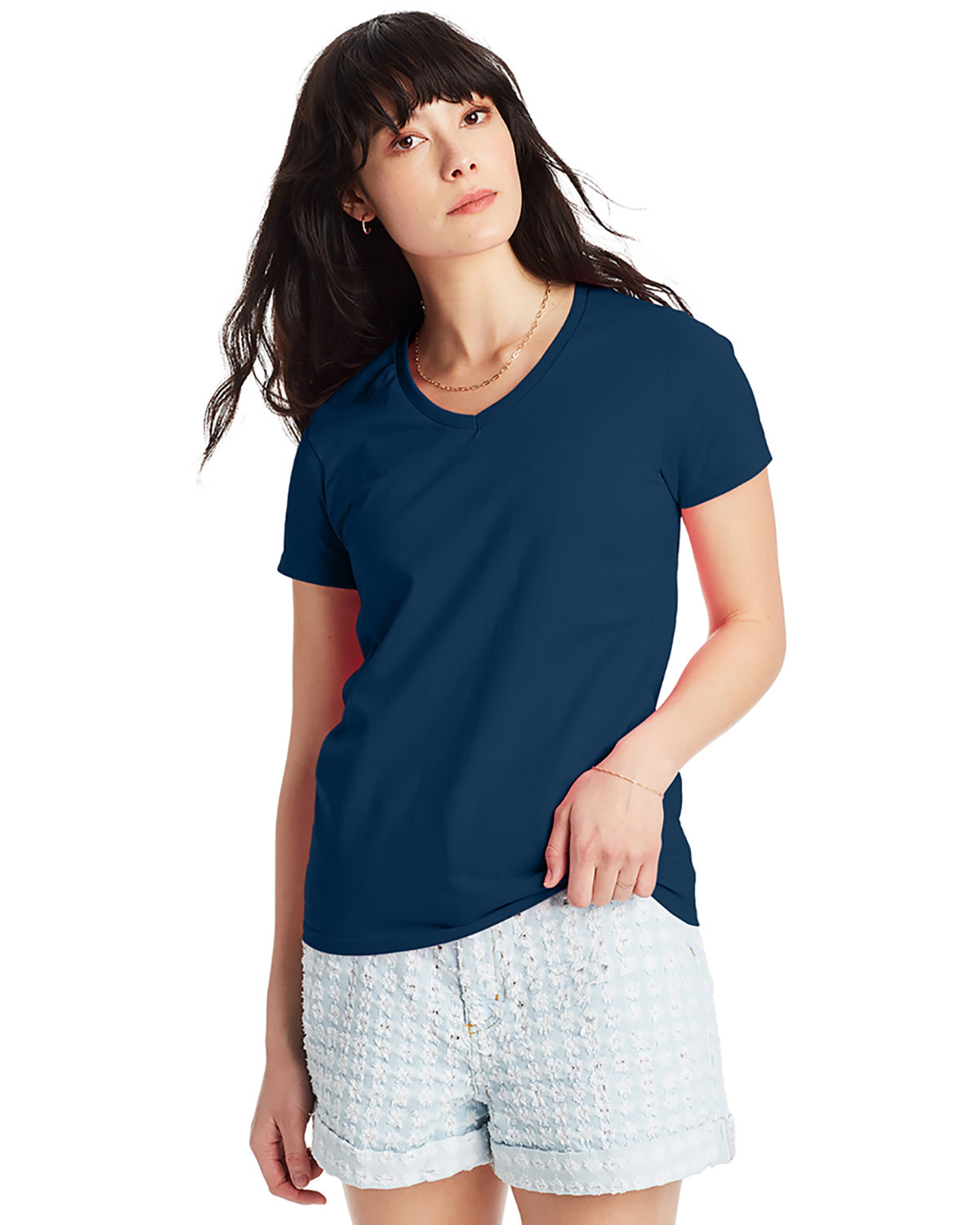 Hanes Ladies' 5.2 oz. Tagless® V-Neck T-Shirt