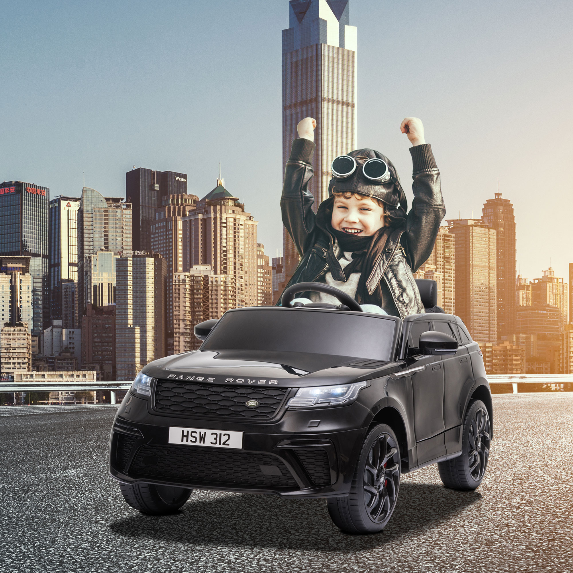 Tobbi 12V Kids Ride On Car Powered Ride-On Toys Battery-Powered Toddler Car Licensed Land Rover VELAR w/ Remote Control-Black