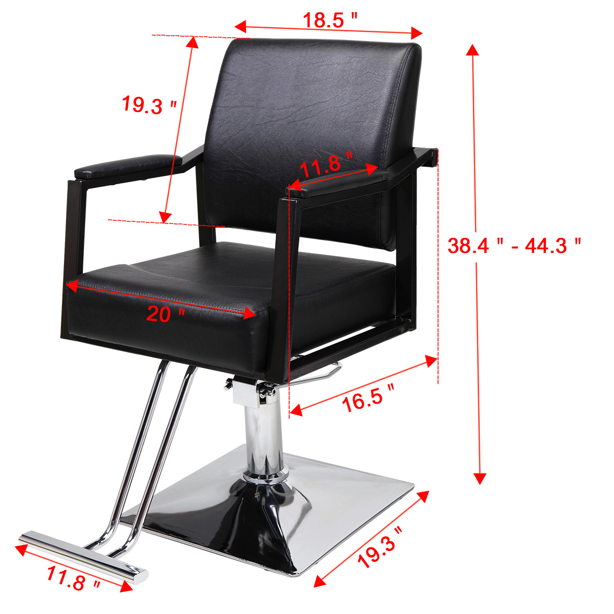 JAXPETY Beauty Salon Chair Hydraulic Barber Salon Beauty Hair Styling Chair Equipment,Black