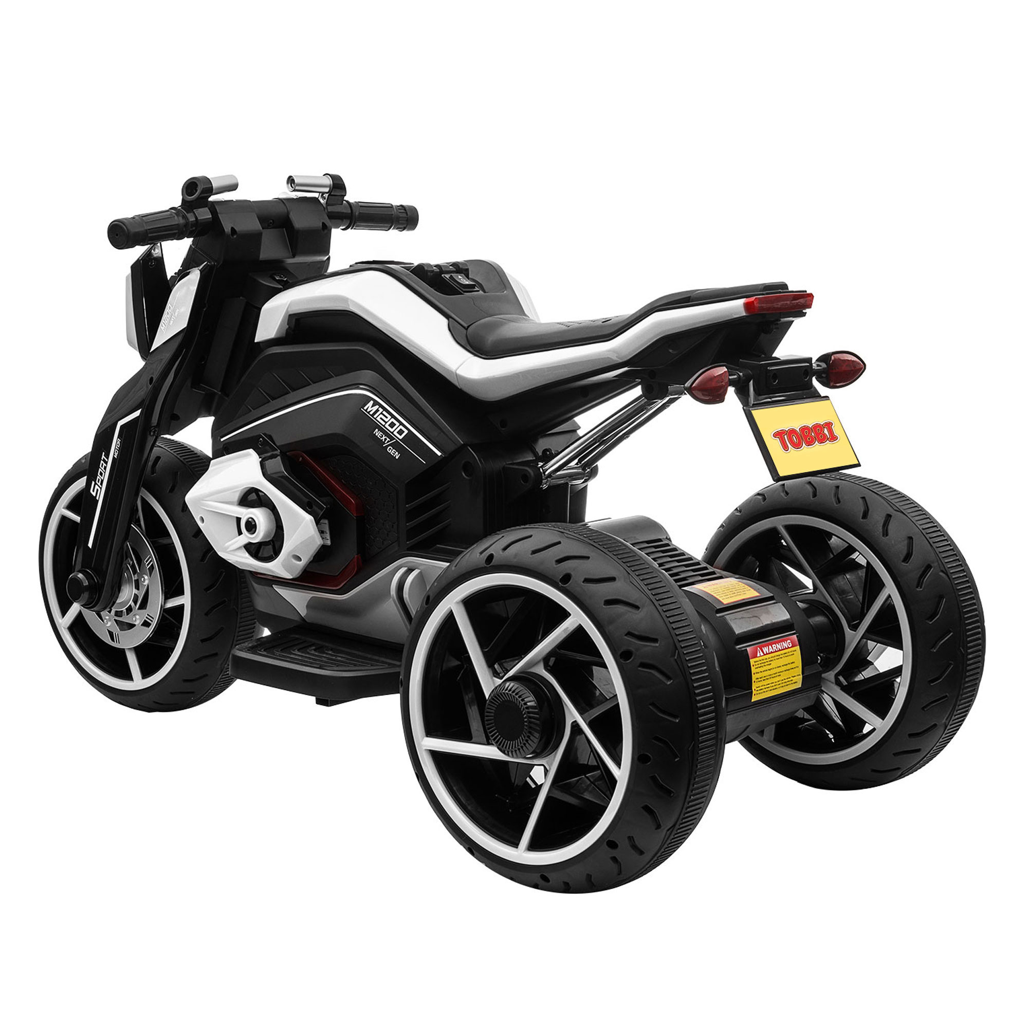 Tobbi 12V 3-wheel Electric Motorcycle Kids Ride On Battery Powered Toy Motorcycle Car for Children 3-8 Years,with Horns, LED Lights