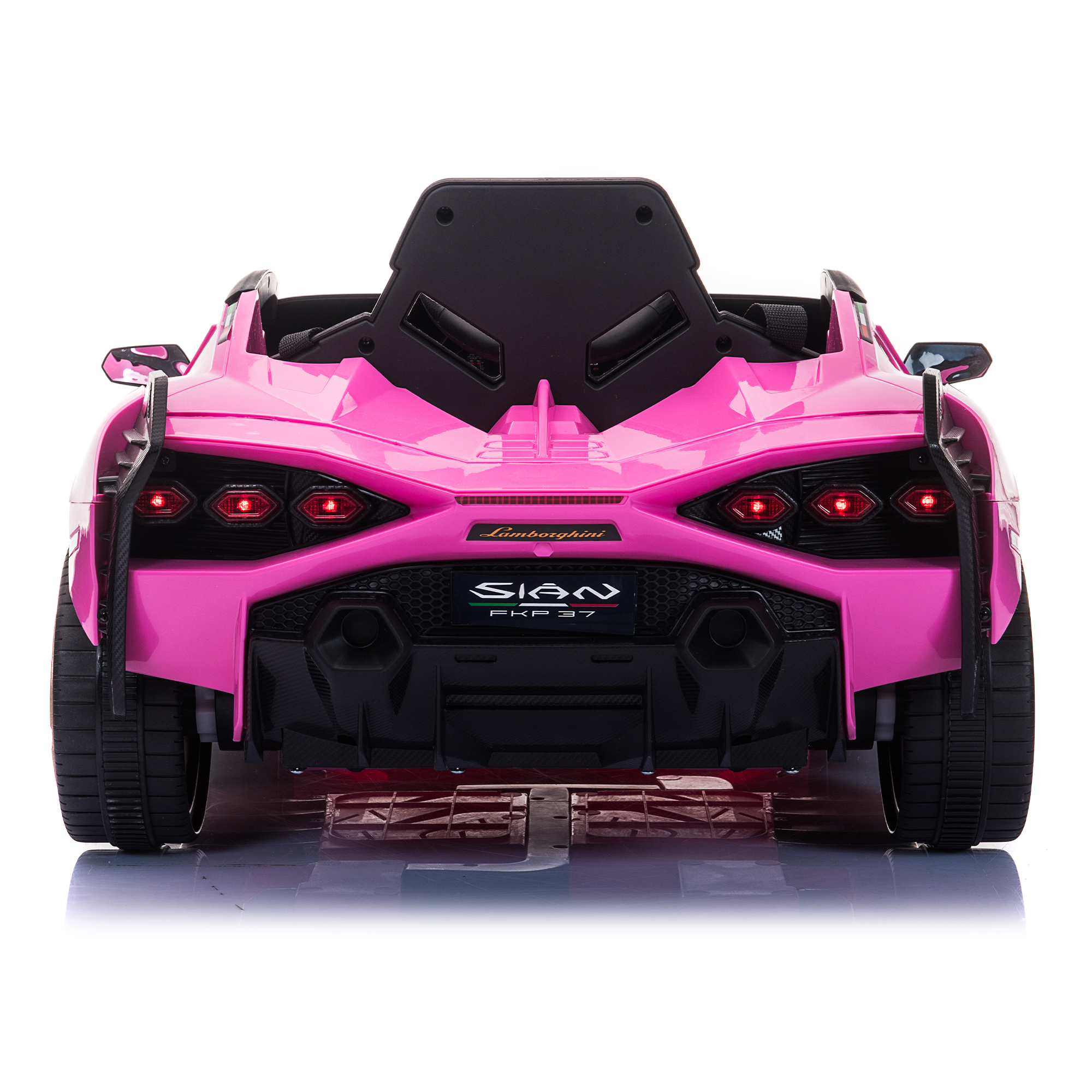 Tobbi 12V Kids Electric Ride On Car Toy Battery Powered Licensed Lamborghini SIAN Vehicle w/ Remote Control, Swing-Up Scissor Door