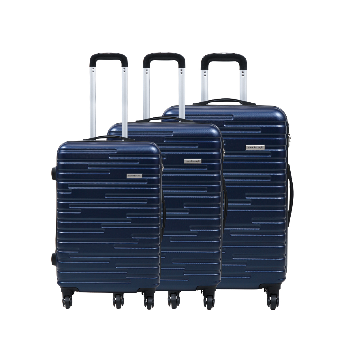 sandinrayli 3 PCS Luggage Set with Spinner Wheels Coded Lock Suitcases Travel Rolling Trolley ABS Hard Side  Luggage , Hard Shell