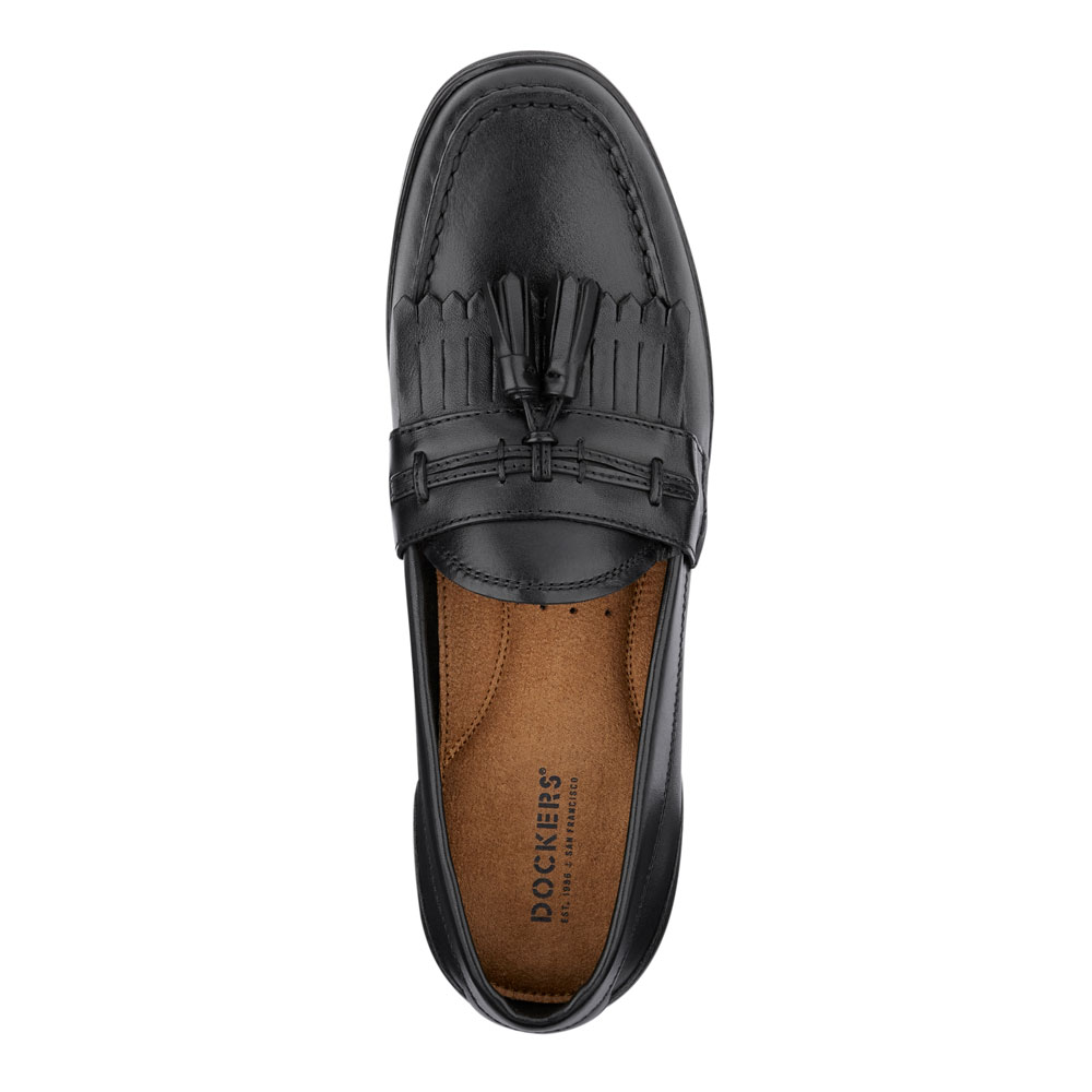 Dockers Mens Landrum Genuine Leather Dress Casual Tassel Slip-on Loafer Shoe