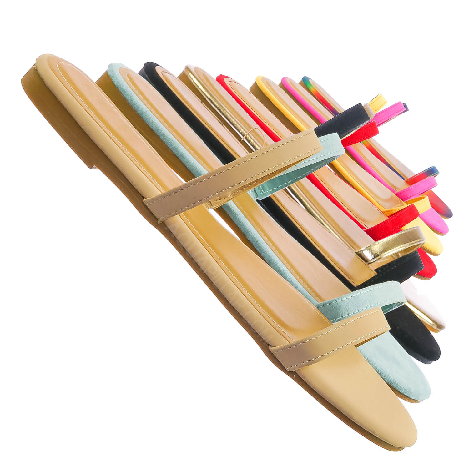 womens 2 strap slides