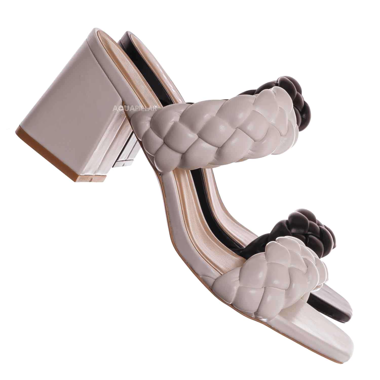 soda braided block heel