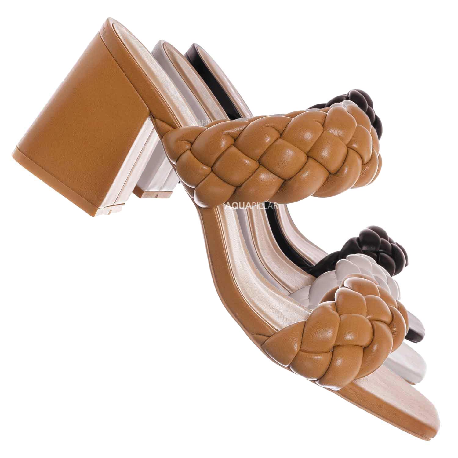 soda braided block heel