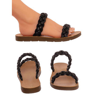 Soda Puffy Braided Flat Sandal Women S Comfy Slipper Soda Puffy Braided Flat Sandal Women S Comfy Slipper