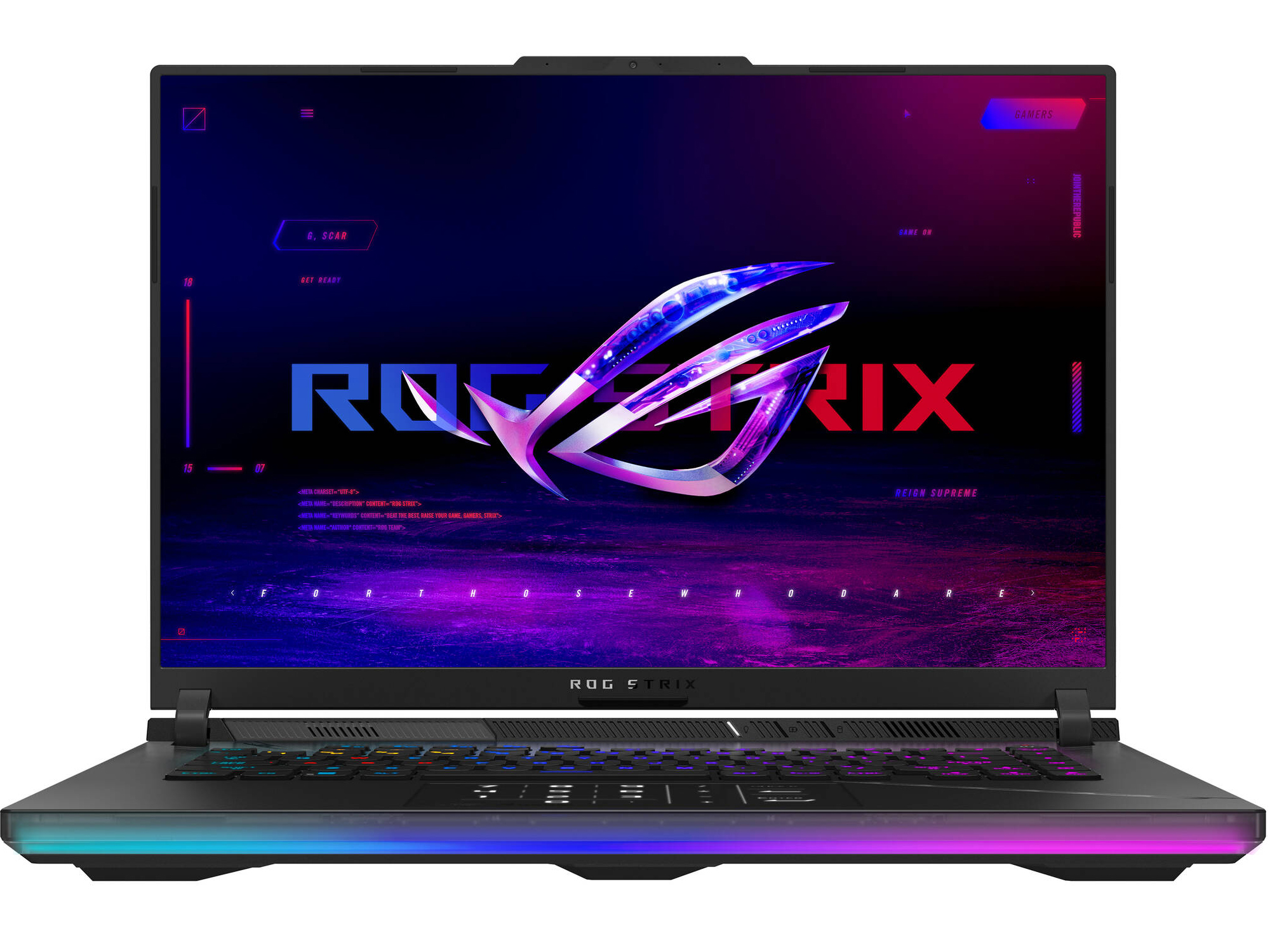 Photo 1 of ASUS ROG Strix SCAR 16 G634 Laptop (Intel i9-13980HX, 32GB DDR5 4800MHz RAM, 8TB PCIe SSD, Win 11 Pro)