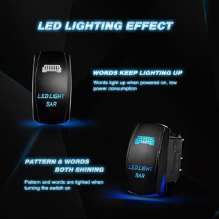 Nilight Led Light Bar 14awg Wiring Harness Kit With Blue Led