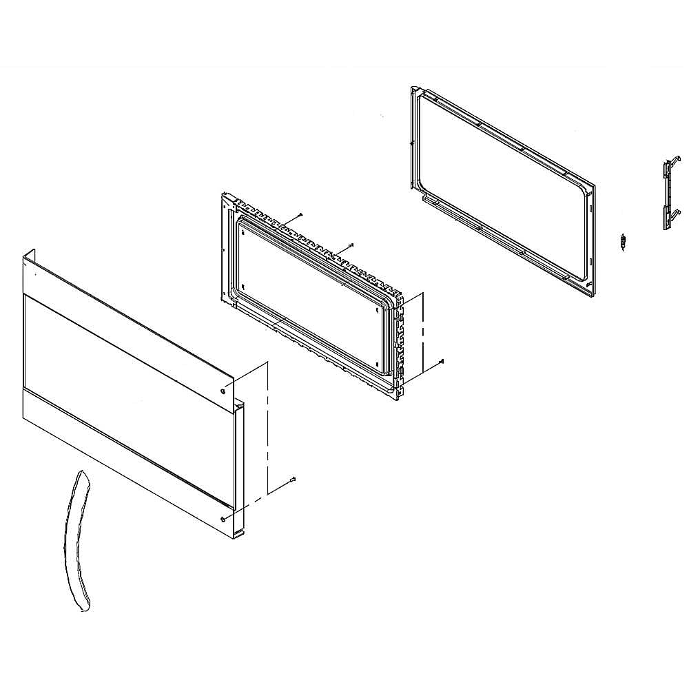 Frigidaire 5304509638 Microwave Door Assembly (Stainless) Genuine Original Equipment Manufacturer (OEM) Part