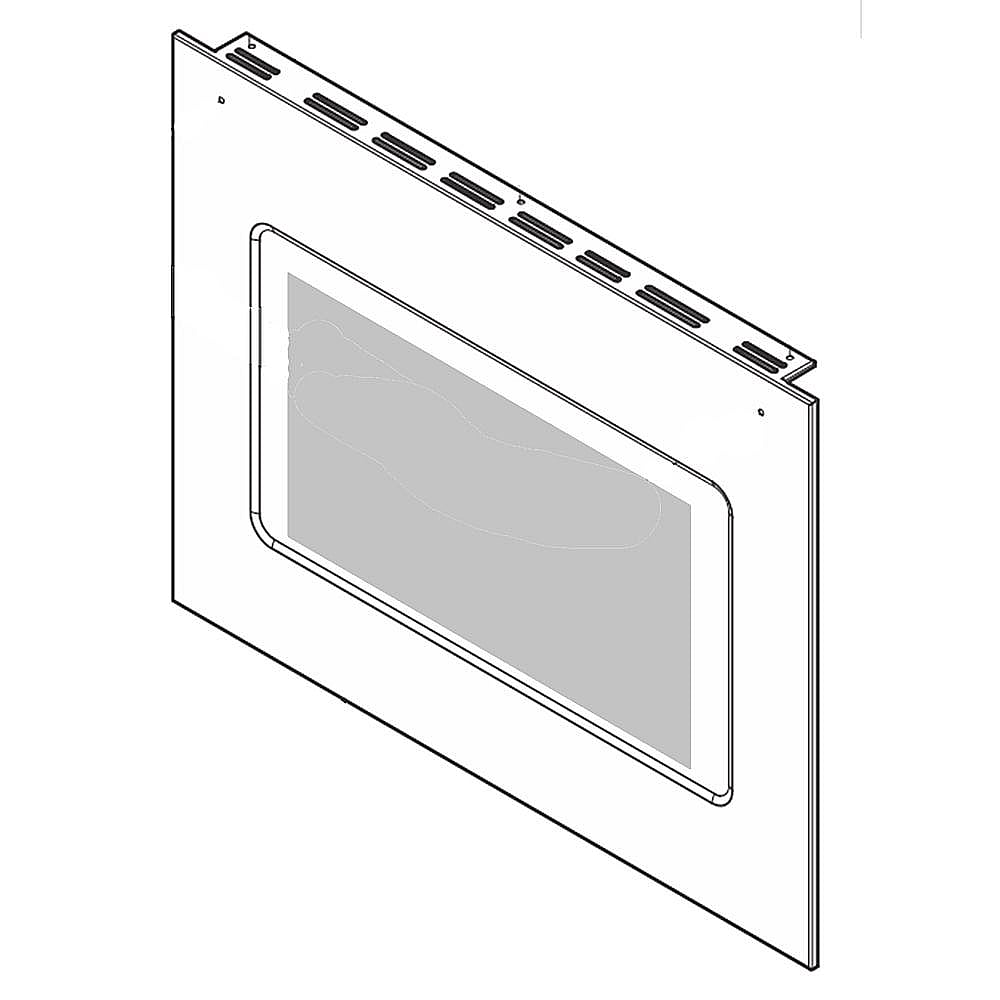 Frigidaire 5304510851 Range Oven Door Outer Panel Assembly (Stainless/Black) Genuine Original Equipment Manufacturer (OEM) Part