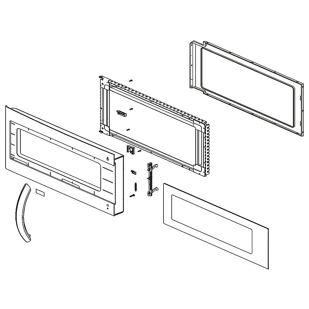 Frigidaire 5304473821 Microwave/Hood Door Assembly Genuine Original Equipment Manufacturer (OEM) Part