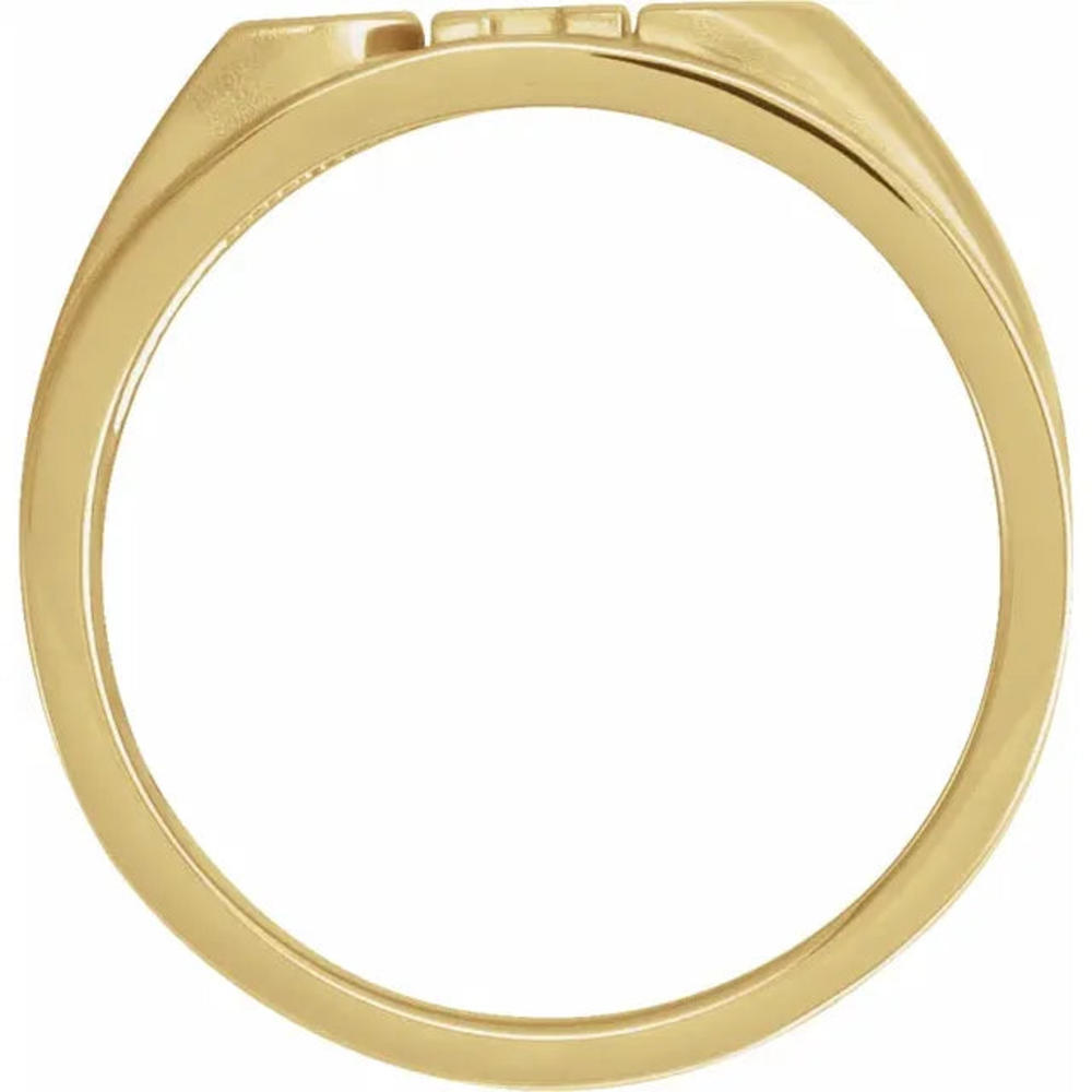 Paris Jewelry 14K Yellow Gold Dad Ring By Paris Jewelry