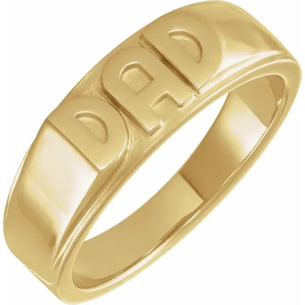 Paris Jewelry 14K Yellow Gold Dad Ring By Paris Jewelry