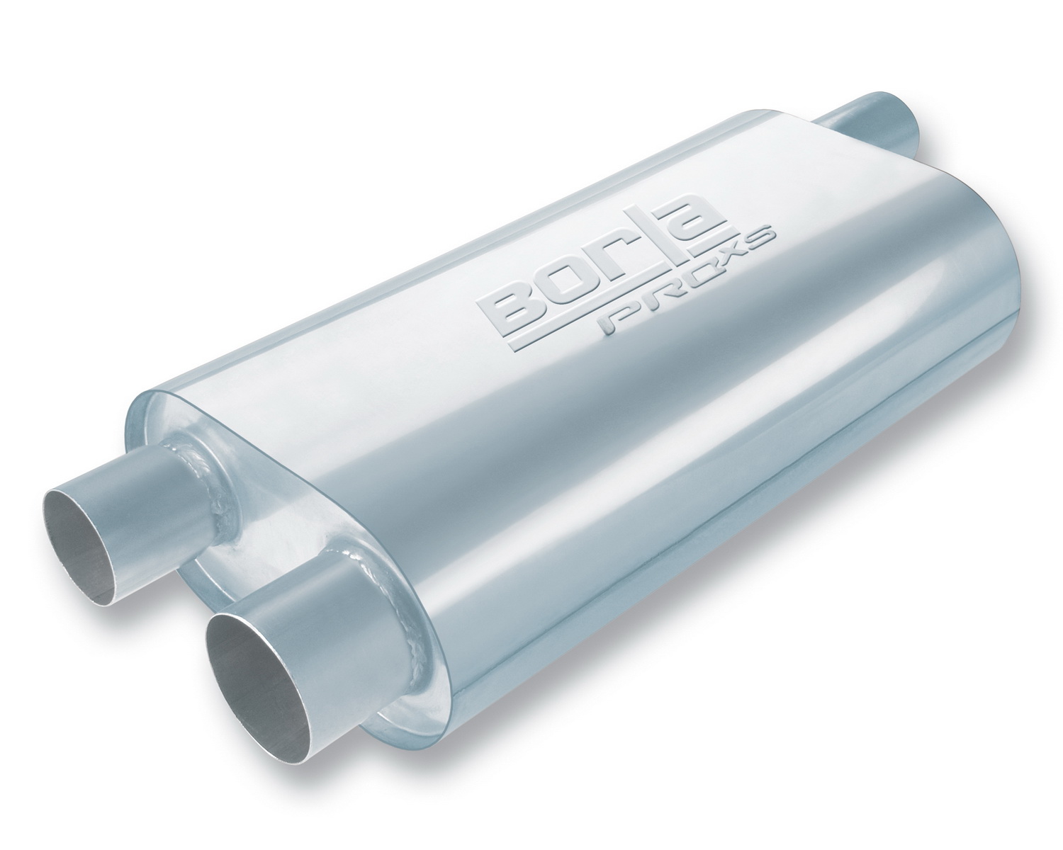 Borla 40477 Universal Performance Muffler Offset/Dual Oval   2.5 In/Out 2.5"