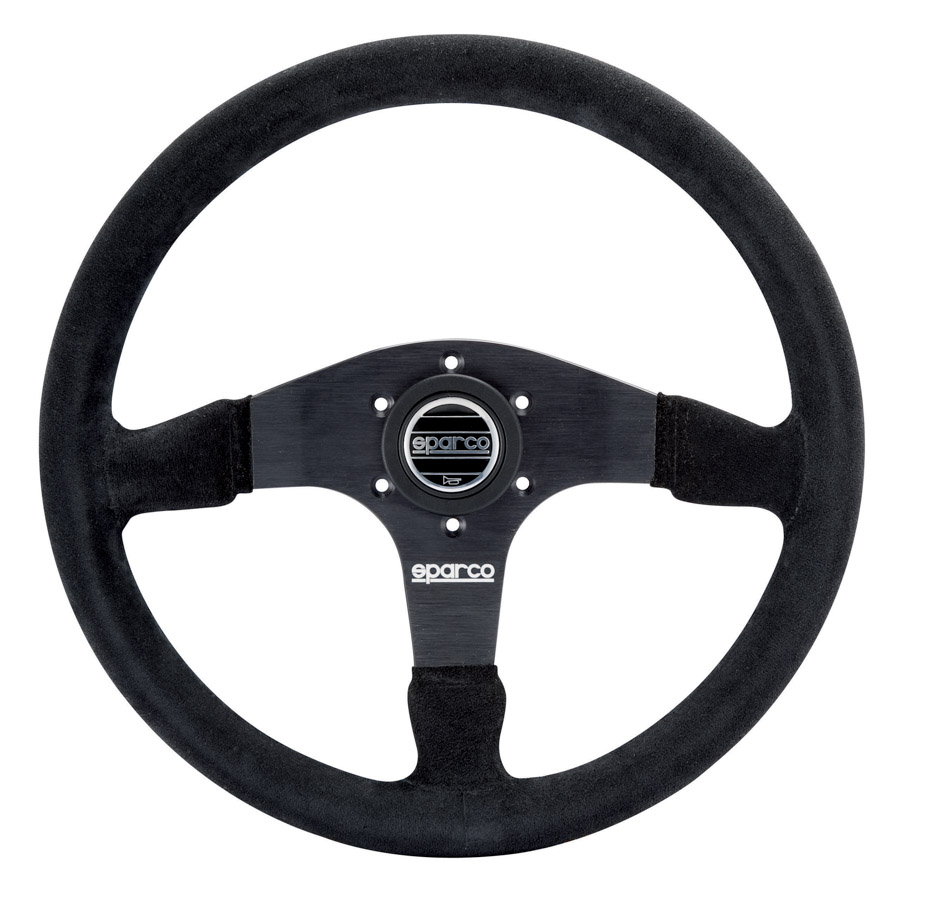 SPARCO R375 Black Aluminum 350 mm Diameter Steering Wheel P/N 015R375PSN