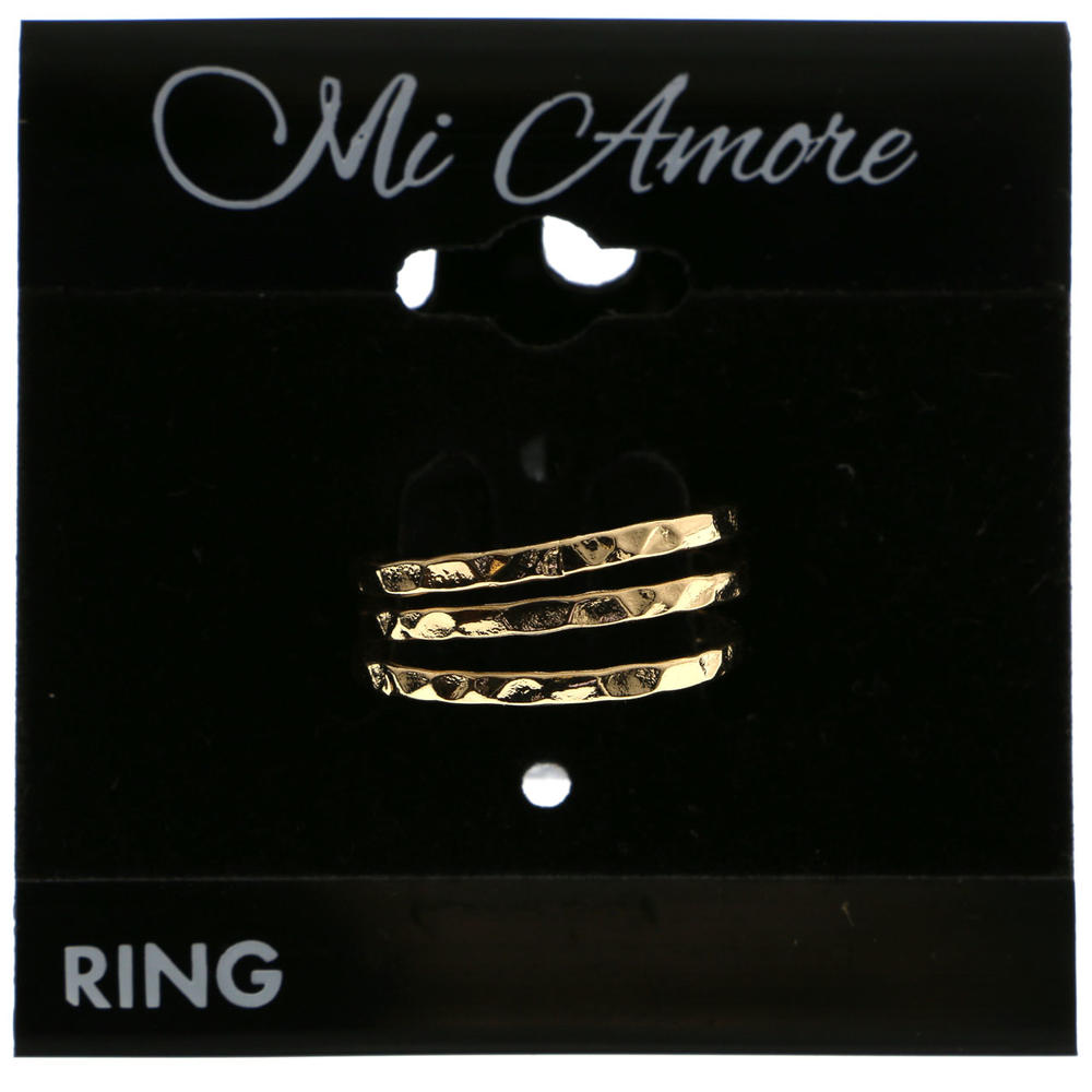 Mi Amore Stackable  Multiple-Ring-Set Gold-Tone Size 7.00