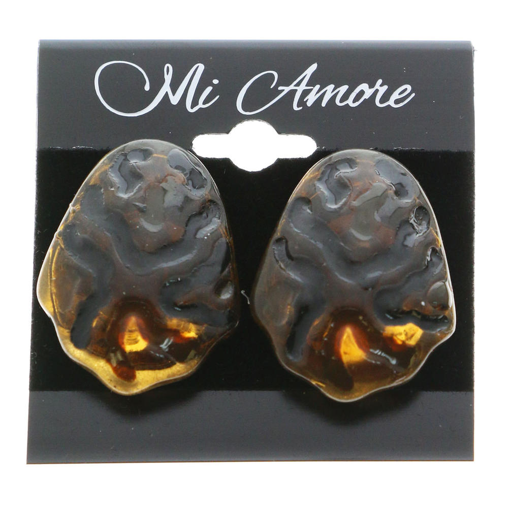 Mi Amore Clip-On-Earrings Gold-Tone/Orange