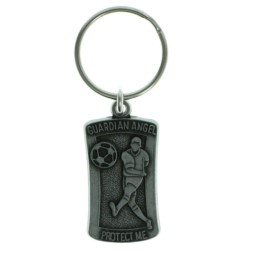 MI AMORE "Guardian Angel Protect Me" Soccer Keychain