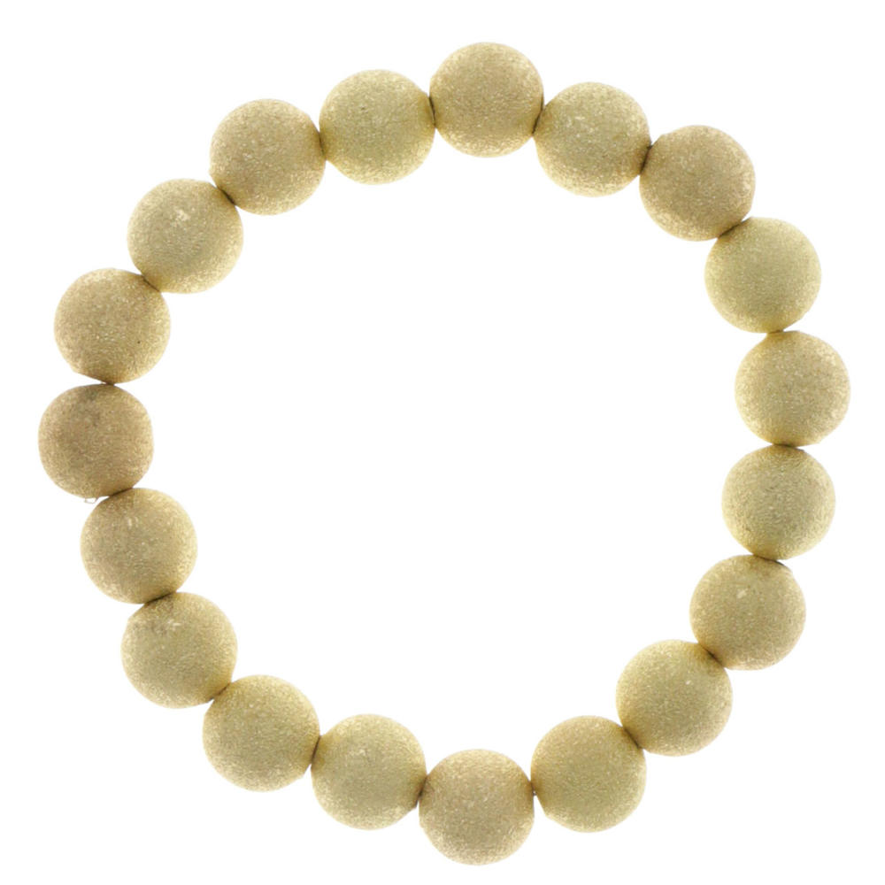 Mi Amore Glittery Gold-Tone Beaded Stretch Bracelet For Women TMB604
