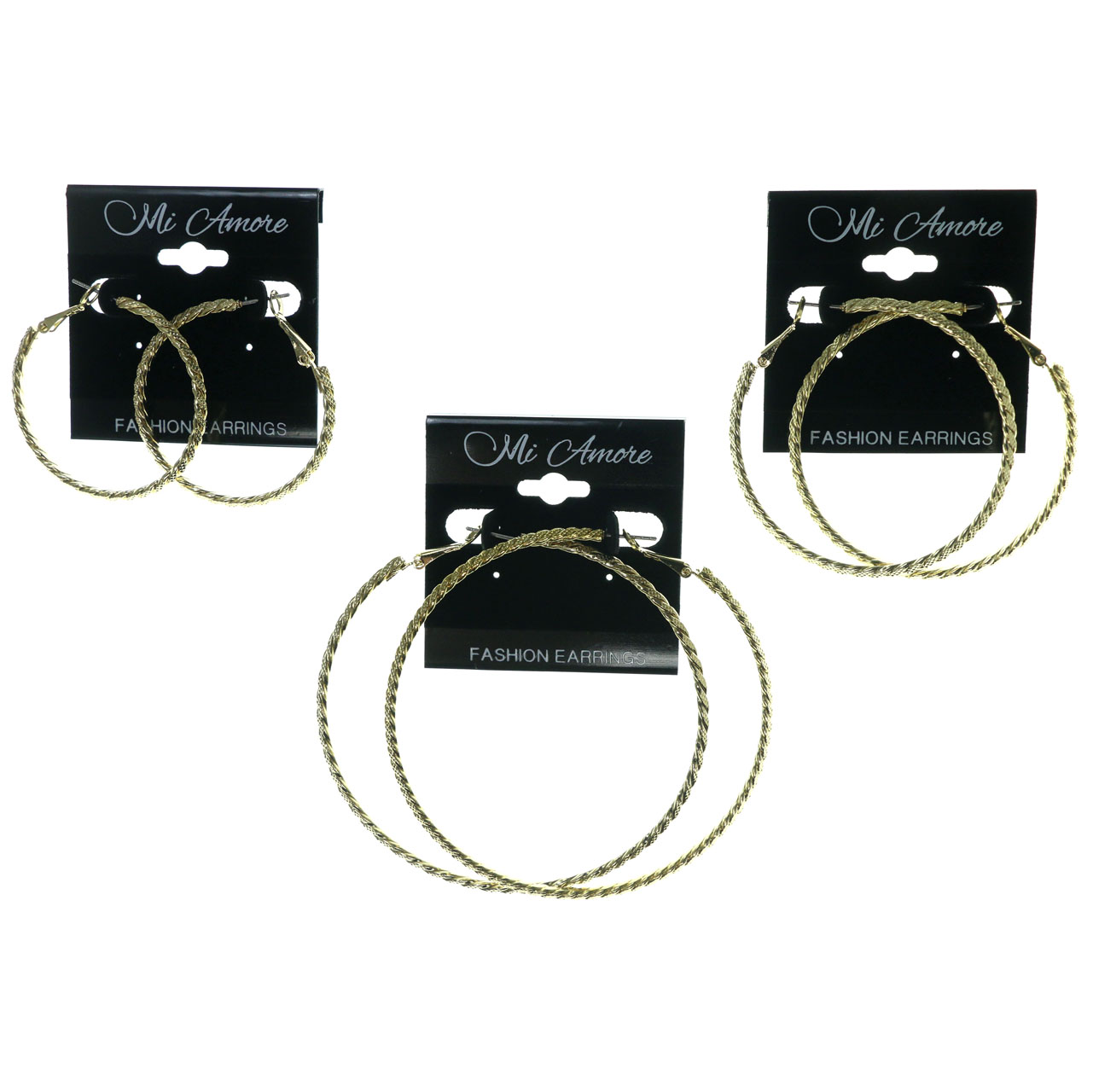 MI AMORE Gold-Tone Multiple Hoop Earrings Set GC64B