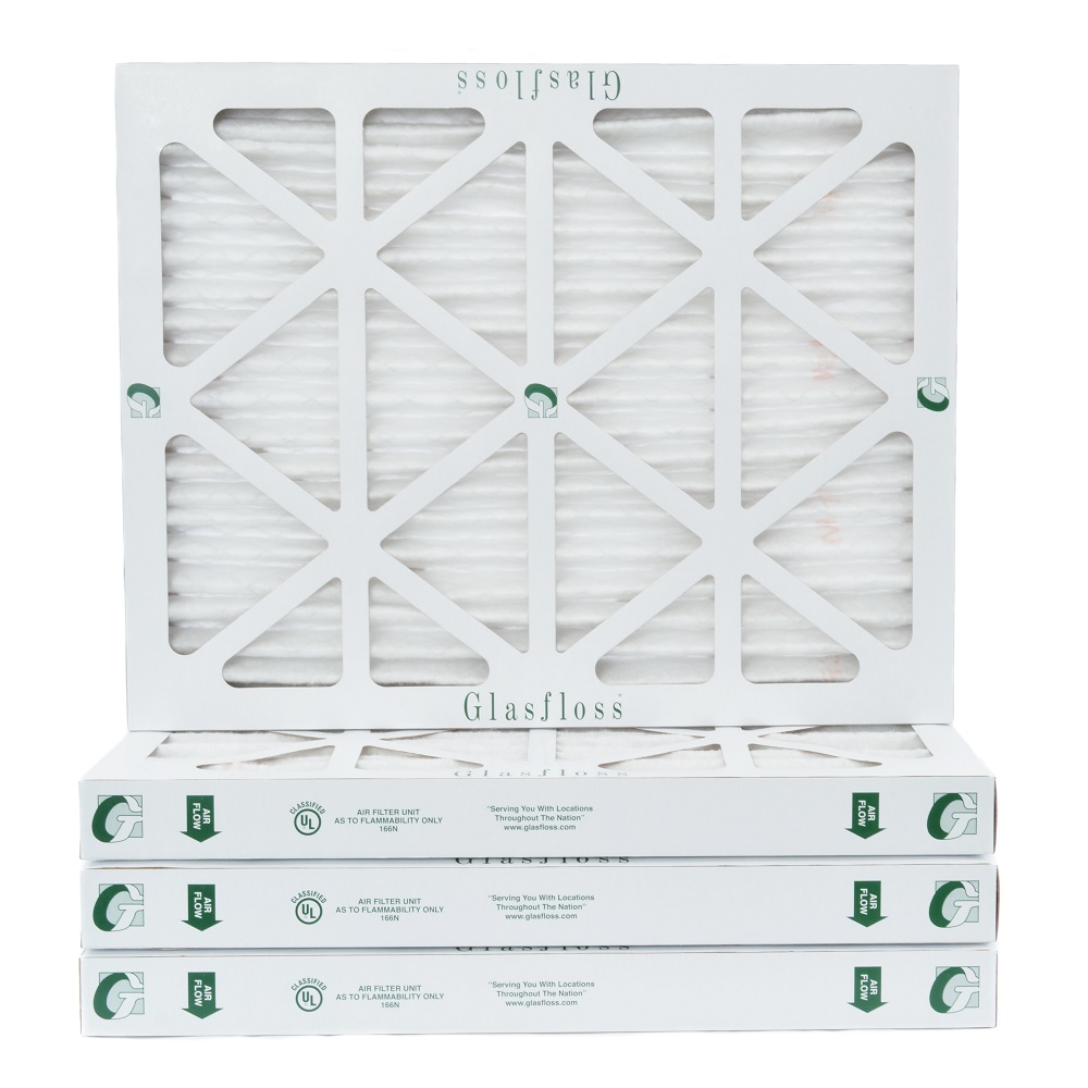 Glasfloss Industries 10x20x2 MERV 10 HVAC 2" Depth Air Filters.  Box of 6.   Actual Size: 9-1/2 x 19-1/2 x 1-3/4