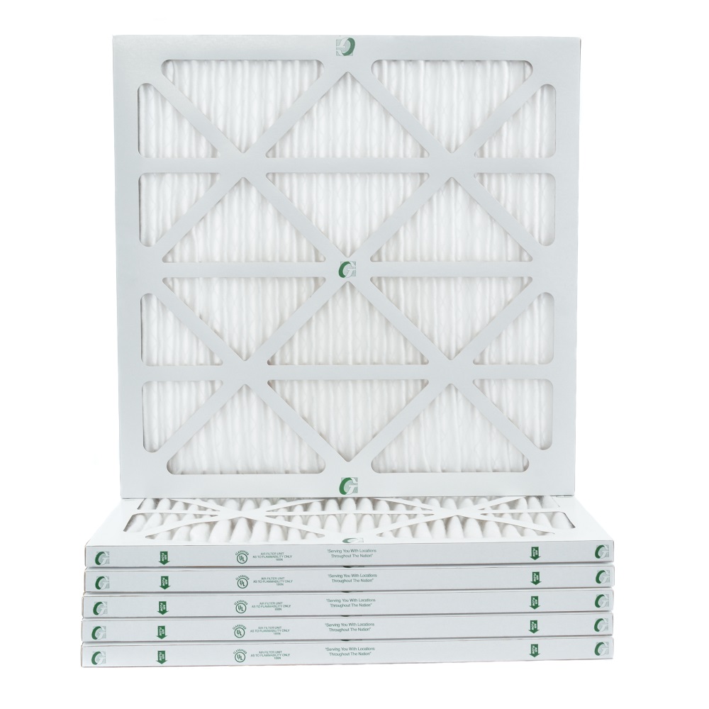Glasfloss Industries 25x25x1 MERV 13 HVAC Air Filters.  Case of 12.   Actual Size: 24-1/2 x 24-1/2 x 7/8