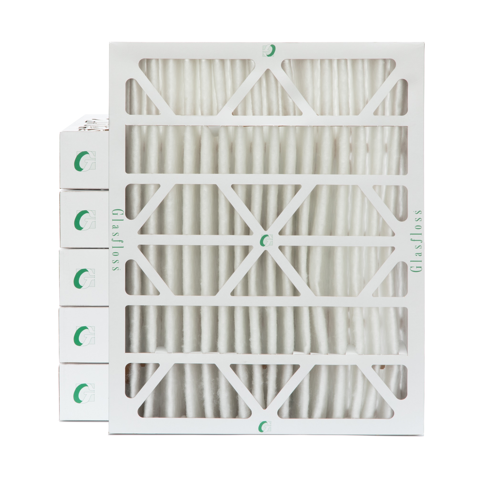Glasfloss ZL 20x25x4 MERV 10 Pleated Air Filters. Case of 6. Actual Size: 19-1/2 x 24-1/2 x 3-3/4