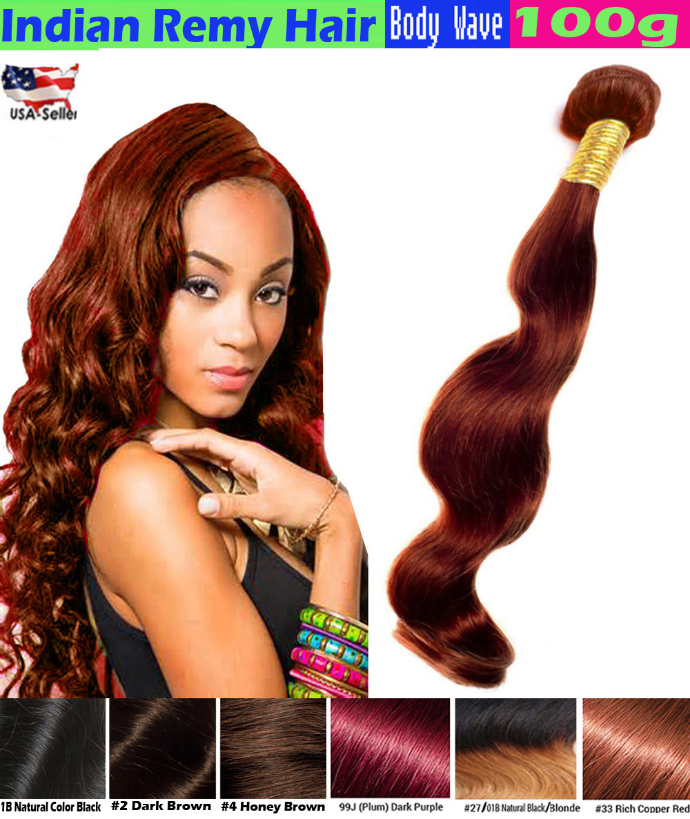 Ustar Ustar Sew In Real Human Hair Weave Body Wave Auburn Premium