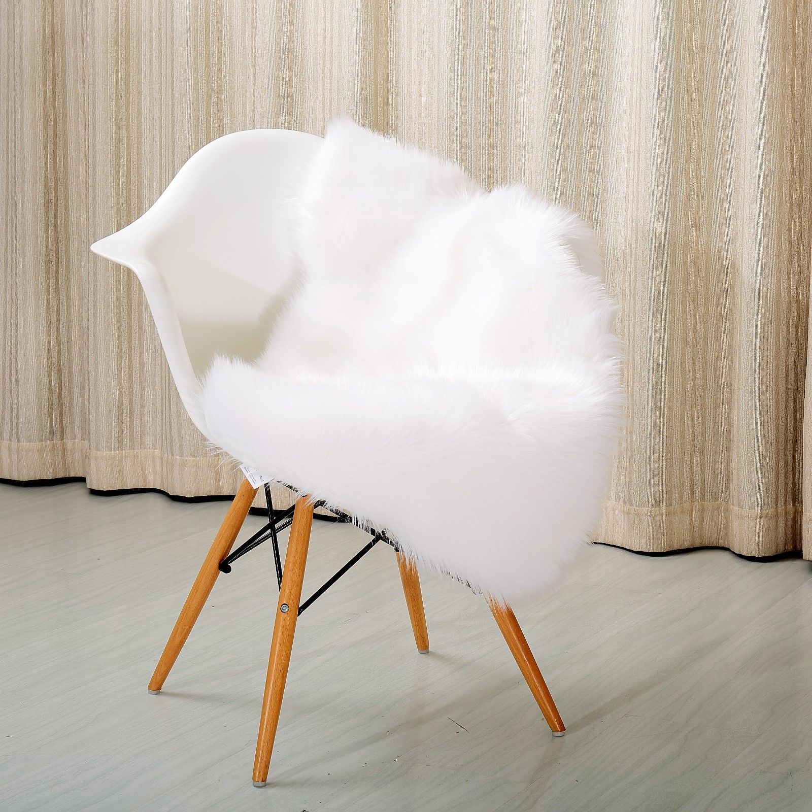 Reafort High Pile Super Soft Faux Sheepskin Rug Chair Cover Reafort High Pile Super Soft Faux Sheepskin Rug Chair Cover