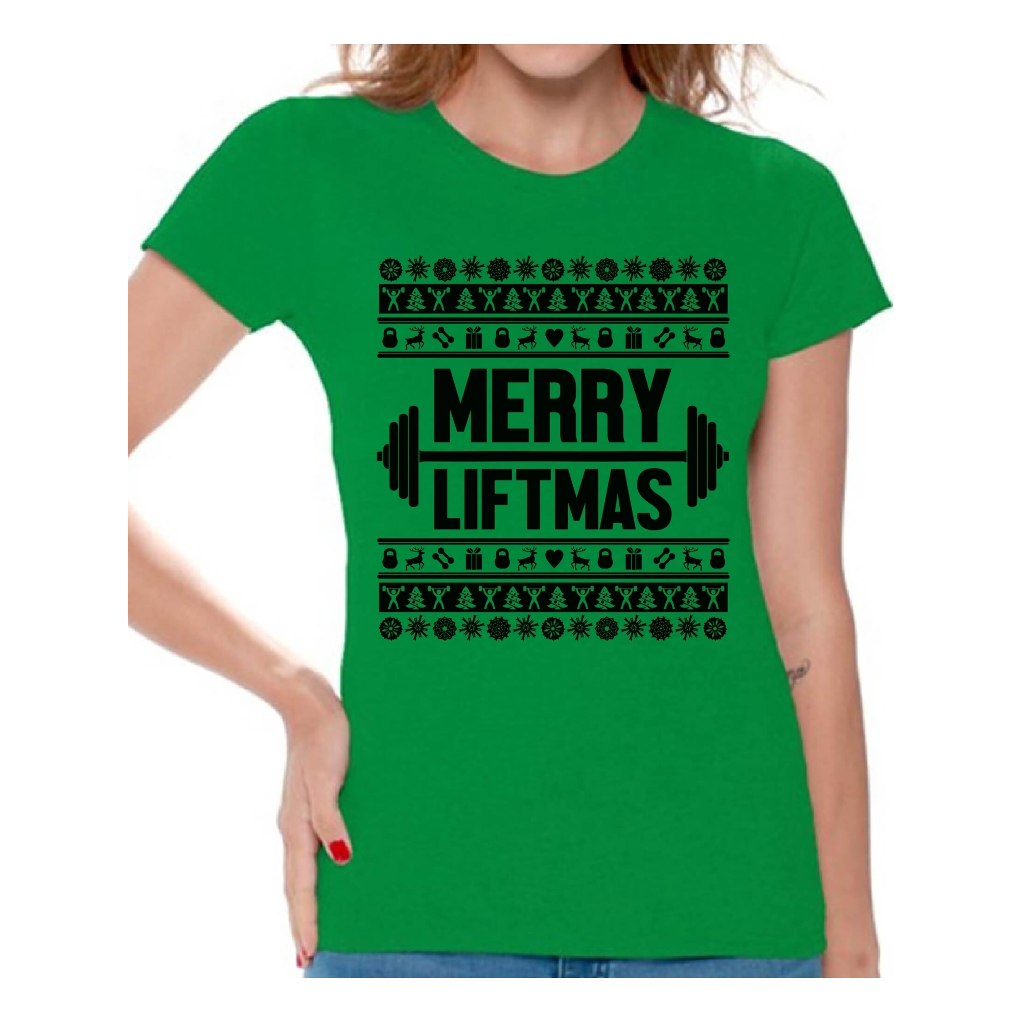 Awkward Styles Merry Liftmas Christmas Shirts For Women Awkward Styles Merry Liftmas Christmas Shirts For Women