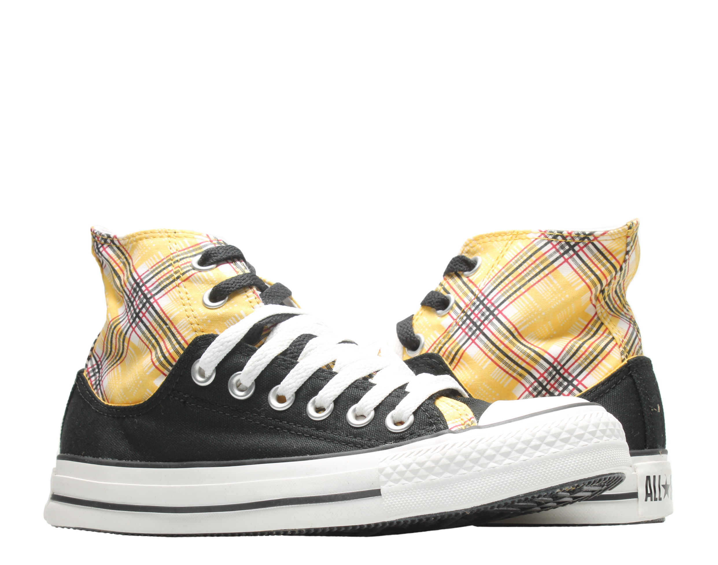 Converse Chuck Taylor All Star Layer Up Plaid Yellow/Black Hi Sneakers  514109