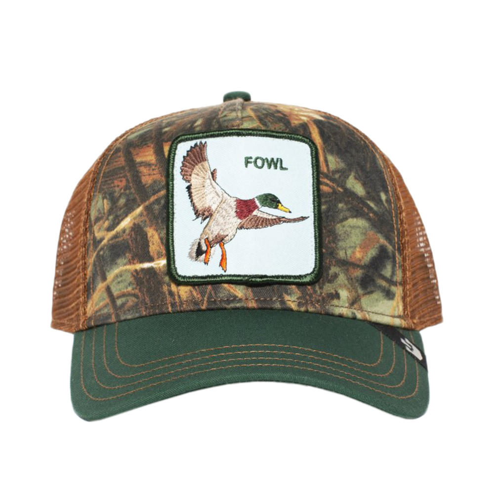 Goorin Bros Duck Duck Fowl Green Camo/Brown Men's Trucker Hat 101-0469-GRE