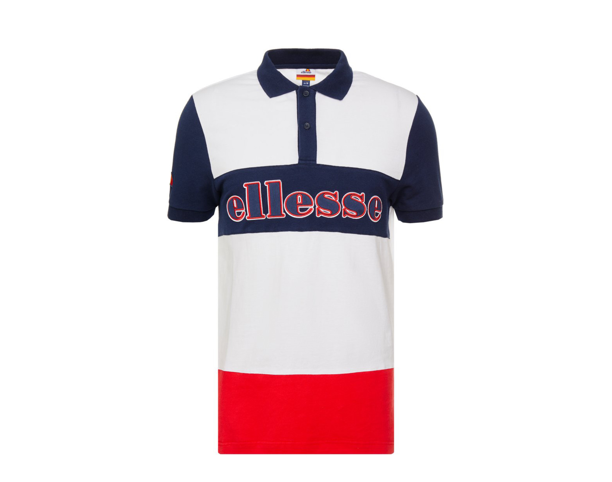Ellesse Baja Color-Blocked Polo Red/Navy/White Men's Shirt EM00117-614