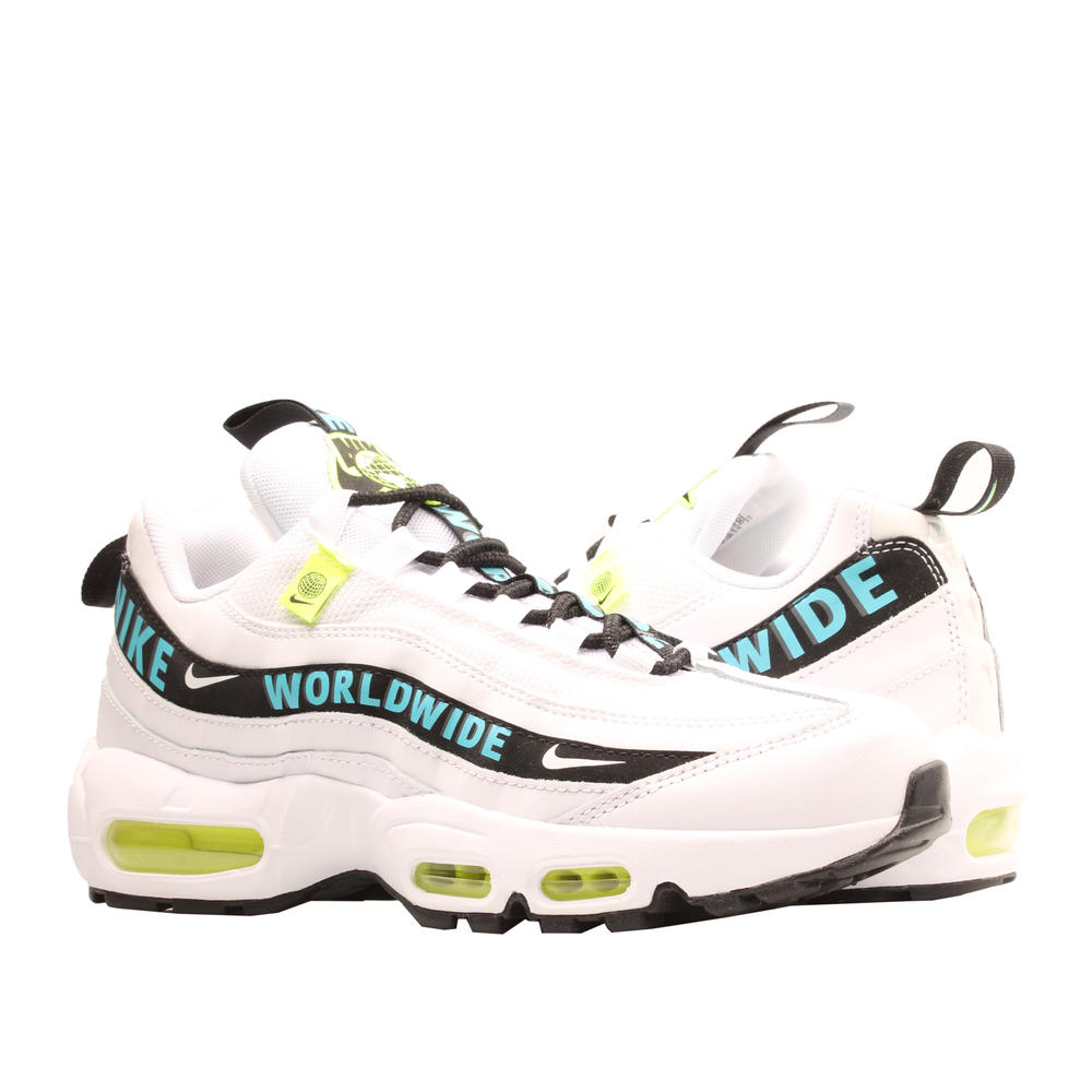 Nike Air Max 95 SE White/Blue Fury-Volt-Black Men's Running Shoes CT0248-100