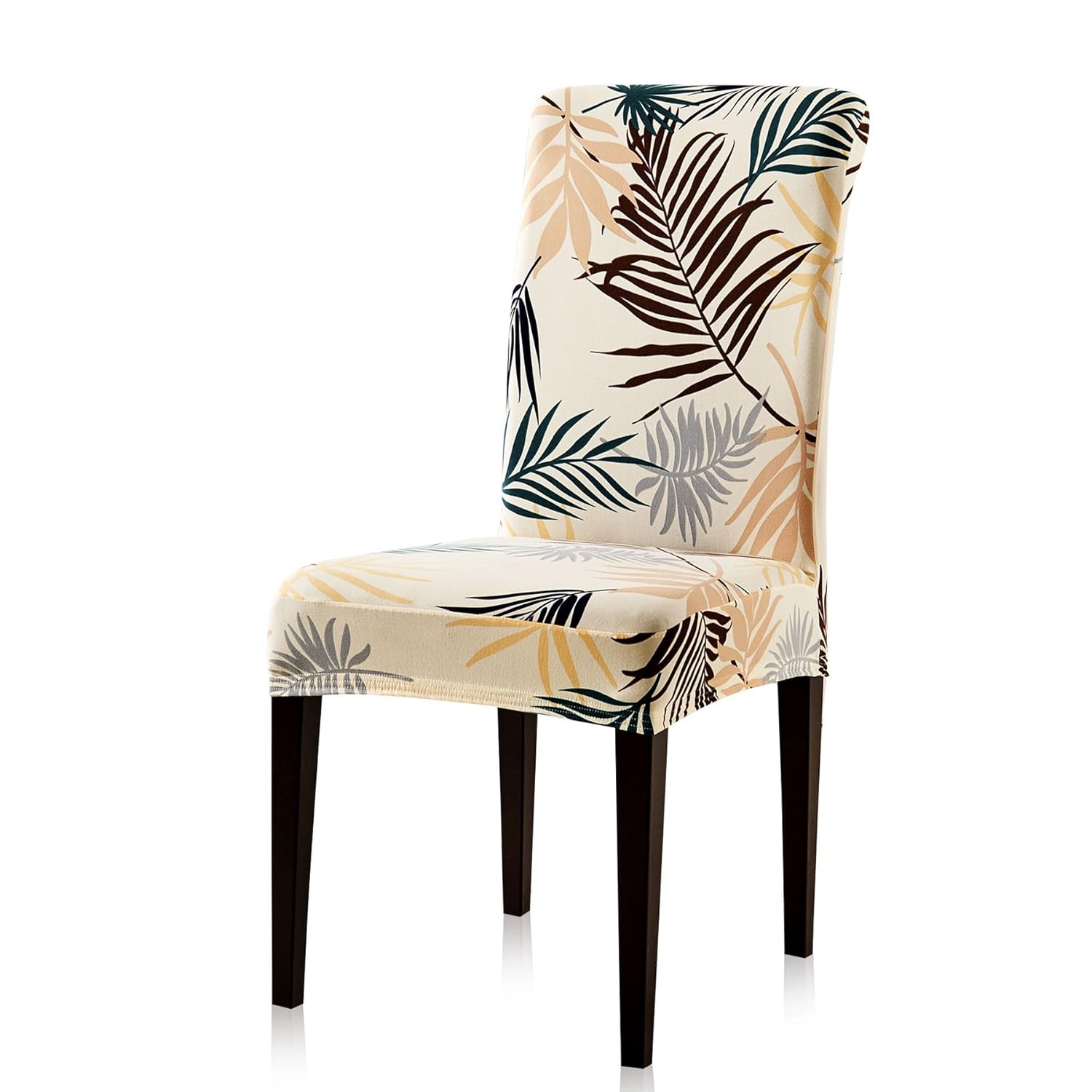 Subrtex Printed Leaf Stretchable Dining, Animal Print Parson Chair Slipcovers
