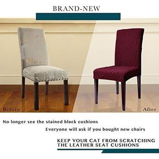 Subrtex Jacquard Stretch Dining Room Chair Slipcover 2 Pcs - Subrtex Jacquard Stretch Dining Room Chair Slipcovers Subrtex Jacquard Stretch Dining Room Chair Slipcover 2 Pcs - Subrtex Jacquard Stretch Dining Room Chair Slipcovers