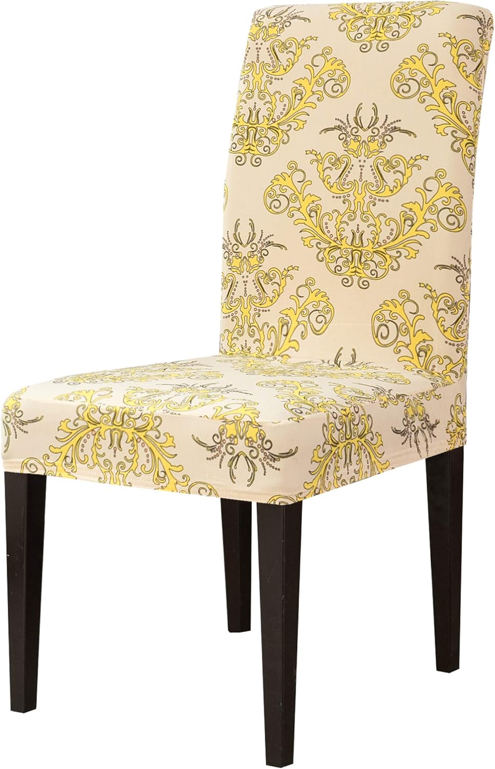 Subrtex Stretch Dining Chair Slipcovers Printed Dining Chair Protector Removable Washable Short Dining Elastic Parsons Chair Seat Cover