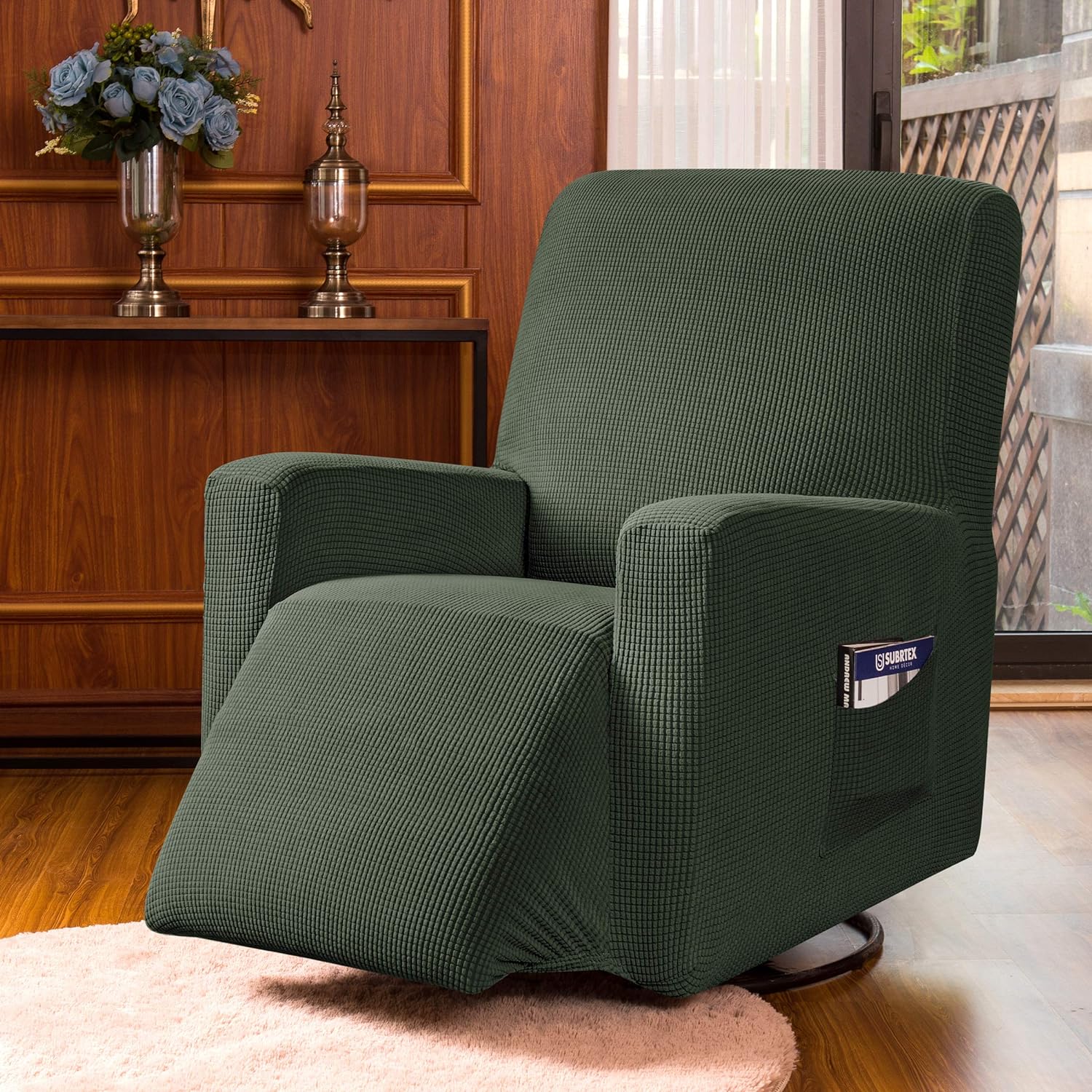 Subrtex Recliner Slipcover Stretch, Leather Chair Slipcovers