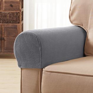 Subrtex Spandex Stretch Fabric Armrest Covers Anti-Slip Furniture