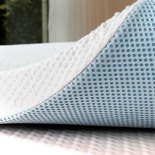 Subrtex 4 Inch Gel Infused Memory Foam Bed Mattress Topper High Density Cooling Pad Removable Fitted Cover Ventilated Design