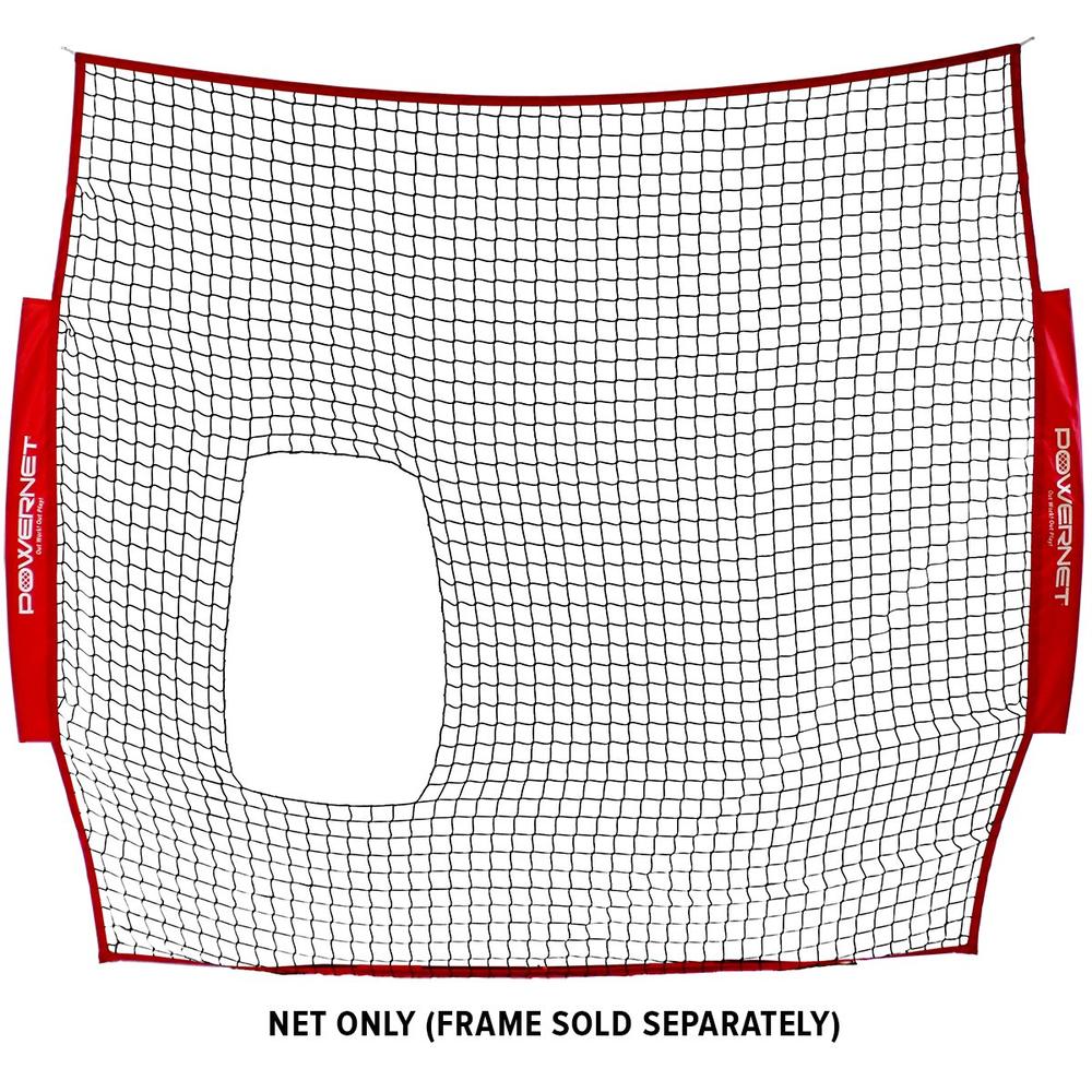 PowerNet 7x7 ft Pitch-Thru Pitching or Batting Screen for Softball (NET ONLY) (1090R)