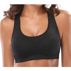 JupiterGear Women's Stylish Racerback Athletic Sports Bra | Padded Seamless High Impact Support for Yoga, Gym Workouts, Fitness Training