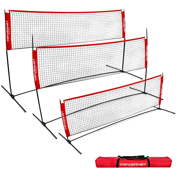 PowerNet Portable 10x3 Ft Net for Tennis Badminton Volleyball Pickellball