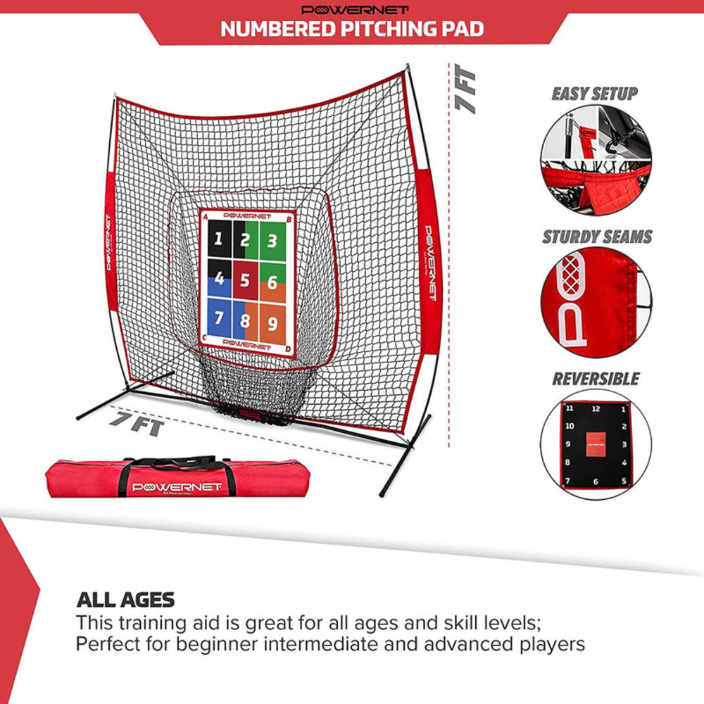 PowerNet Numbered Pitching Pad / Baseball and Softball Target (Net Not Included)