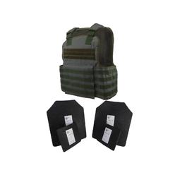 Tactical Scorpion Gear 4 Pc Level III AR500 Body Armor Muircat Molle II Vest - Green - Medium - XXXlarge - Muircat