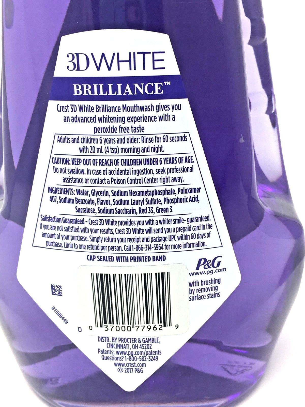 Crest 3d White Brilliance Advanced Whitening Experience Clean Mint